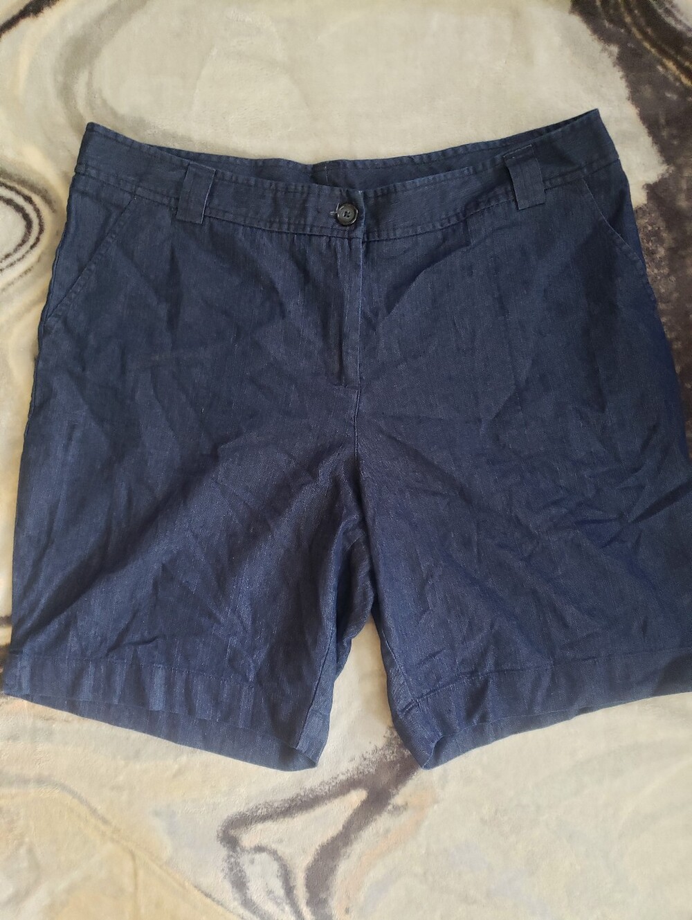 White Stag Navy Blue Casual Women's Jean Shorts 16W